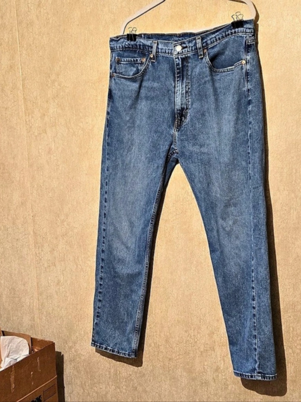 Levi's 505 Regular Fit Straight Leg Jeans Blue Waist Large